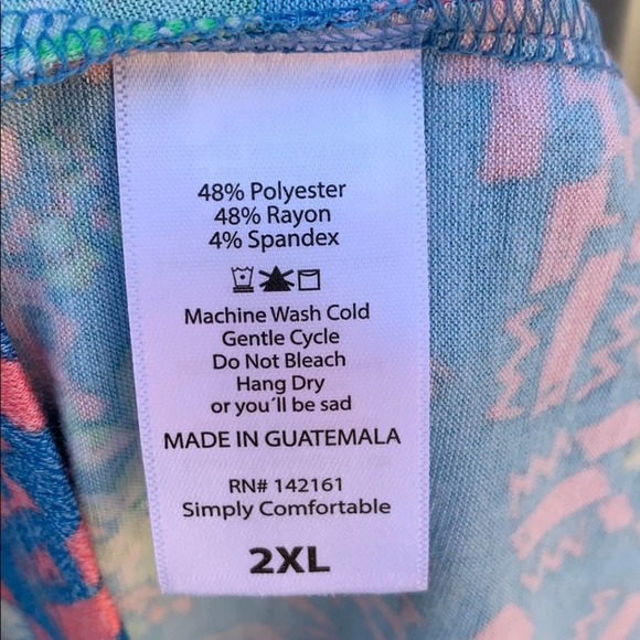 NWT Lularoe Julia Floral Print Dress 2XL - Picture 3 of 7